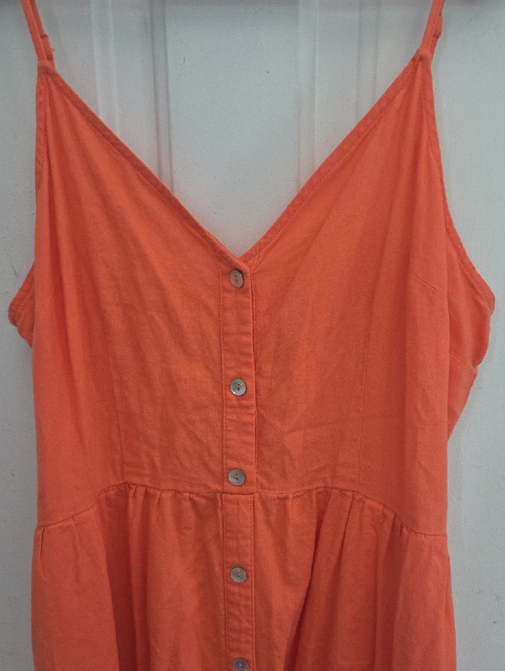 A New Day Orange Button Down Dress - Picture 3 of 10